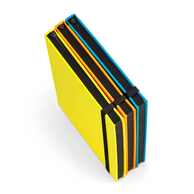 CARNET PERSONNALISABLE A5 EN PU FLUO 'TOMASO LIGNE'