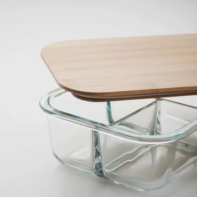 LUNCHBOX VERRE BAMBOU PERSONNALISABLE 'BUCATI GLASS SMART'