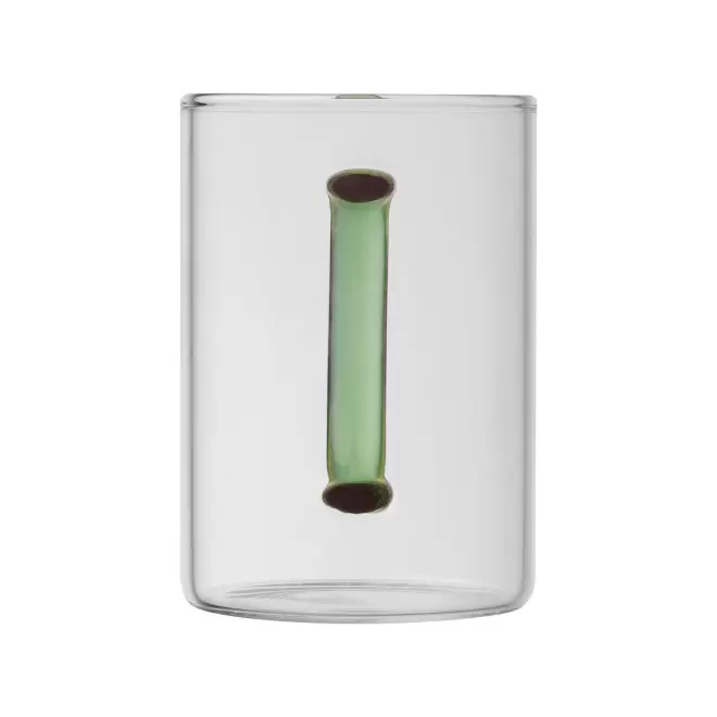 MUG VERRE 250 ML ANSE COLOREE PERSONNALISABLE 'HITNO'