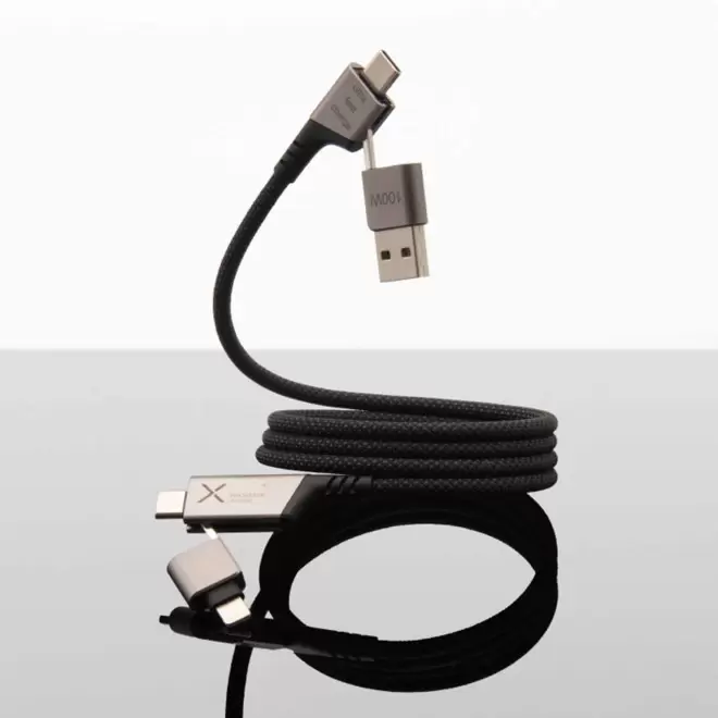 CABLE MAGNETIQUE PERSONNALISE 4 EN 1 100W 'MAGNETY'
