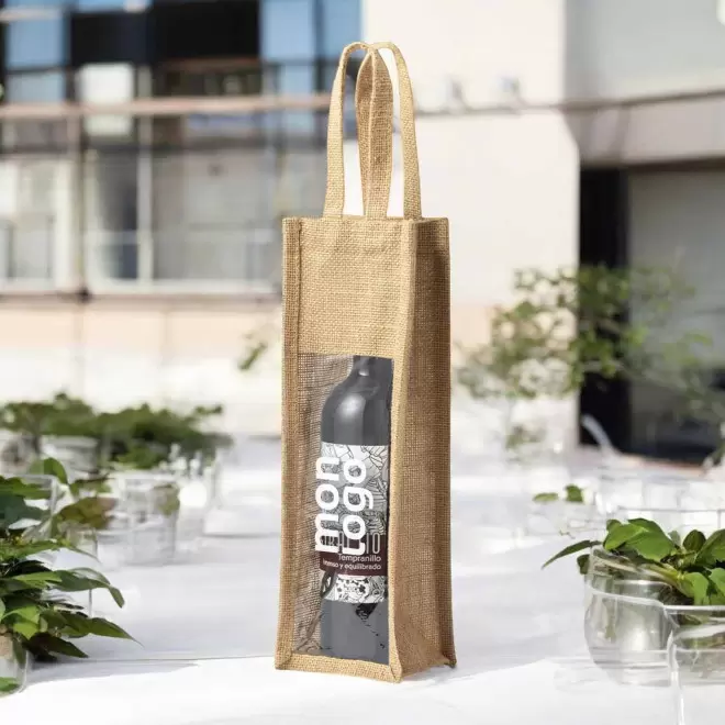SAC BOUTEILLE EN JUTE PERSONNALISE 'NONYM'