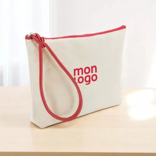 TROUSSE DE TOILETTE EN COTON PERSONNALISABLE 'HERAS'