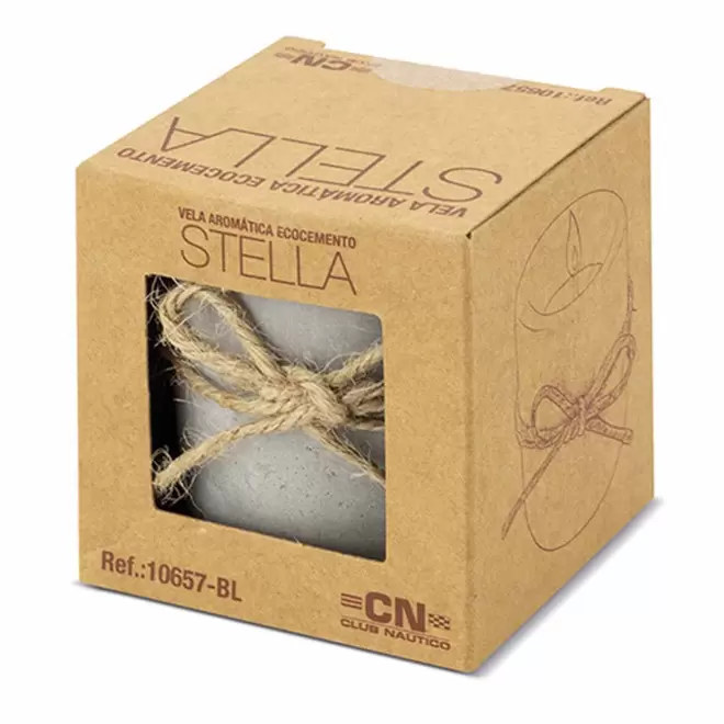 BOUGIE PARFUMEE PERSONNALISEE DANS POT EFFET CIMENT 'CIMBI'