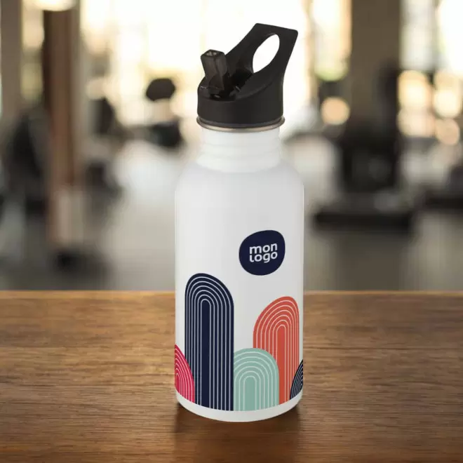 GOURDE DE SPORT PERSONNALISEE EN ACIER 500ML 'PITON'