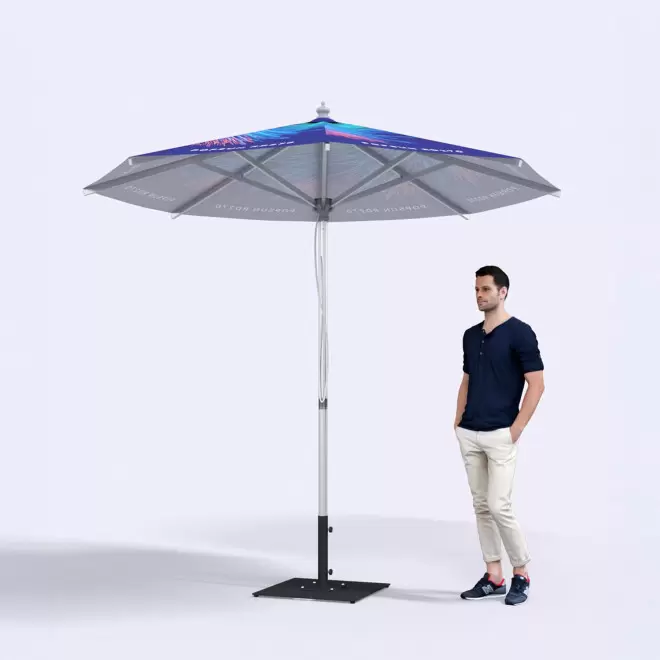 PARASOL TELESCOPIQUE PERSONNALISABLE 'SENTIDO ROND QUADRI'