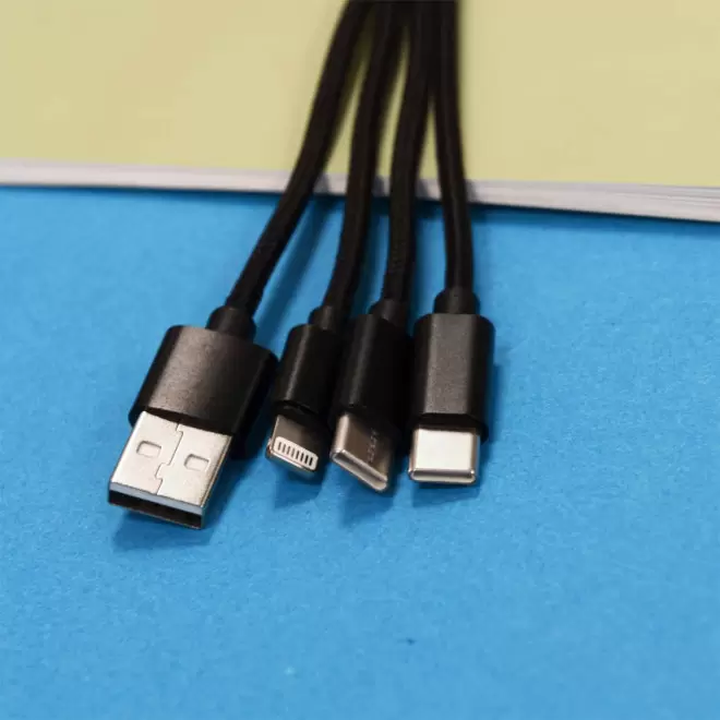 CABLE 4 EN 1 RECYCLE PERSONNALISABLE 'AFFIO'