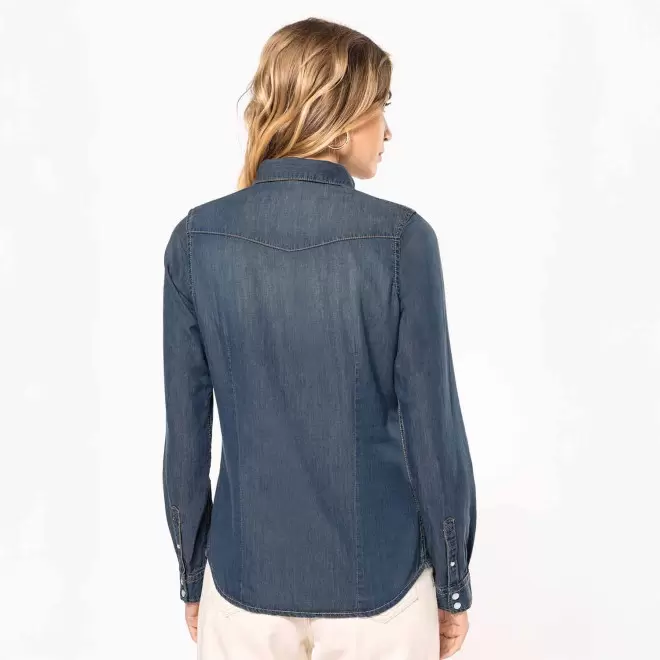 CHEMISE PERSONNALISABLE DENIM FEMME 'INDIGO RANGE'