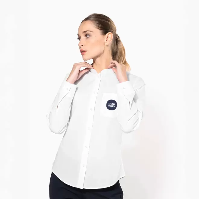 CHEMISE FEMME MAO PERSONNALISABLE 'MAO COLAR'