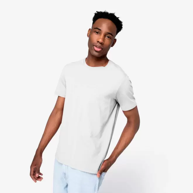 TEE SHIRT MIXTE PERSONNALISABLE 180G 'LIGNAGE BLANC'