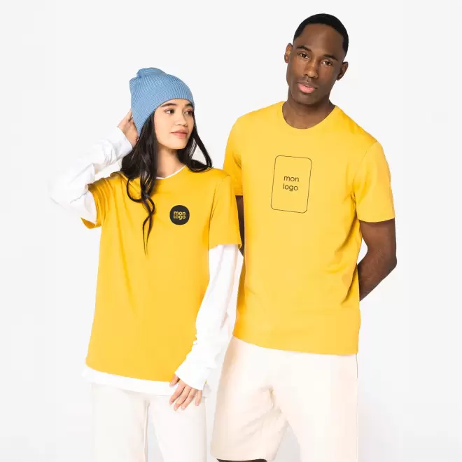 TEE SHIRT MIXTE PERSONNALISABLE 180G 'LIGNAGE BLANC'