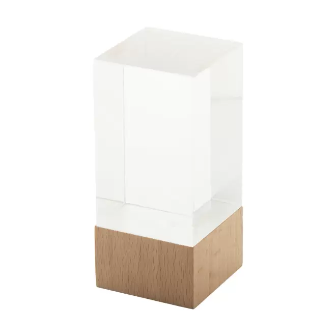 TROPHEE EN VERRE ET BOIS PERSONNALISABLE 'KAYNA CUBE'