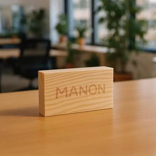 TROPHEE EN BOIS PERSONNALISABLE 'WINWIN'