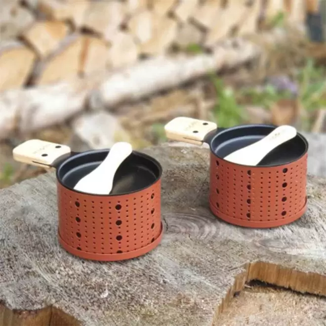 SET DE 2 RACLETTE A LA BOUGIE PERSONNALISABLE 'COOKUT'