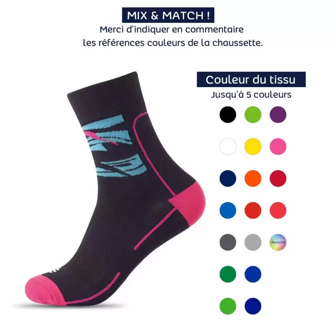 CHAUSSETTES DE SPORT PERSONNALISEES 'BRADI CYCLISTE'