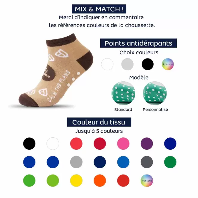 CHAUSSETTES DE SPORT PERSONNALISABLES 'BRADI ANTIDERAPANTE'