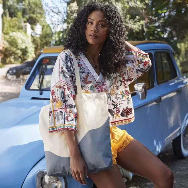 SAC SHOPPING PERSONNALISE COTON BICOUL 'MINAJ'