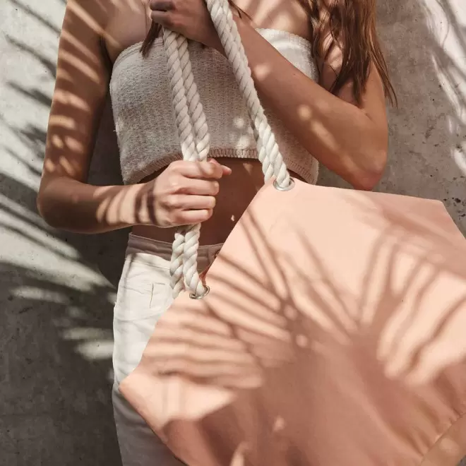 CABAS COTON AVEC CORDES PERSONNALISE 'EVER'