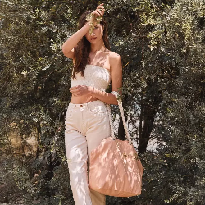 CABAS COTON AVEC CORDES PERSONNALISE 'EVER'