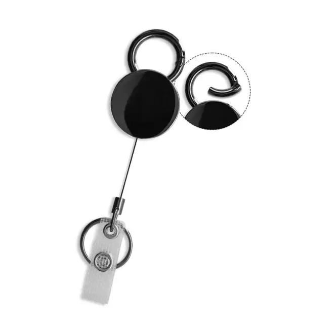 PORTE BADGE DEROULEUR PERSONNALISE 'SHAKI METAL'