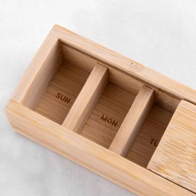 PILULIER EN BAMBOU PERSONNALISE 'RONVI'