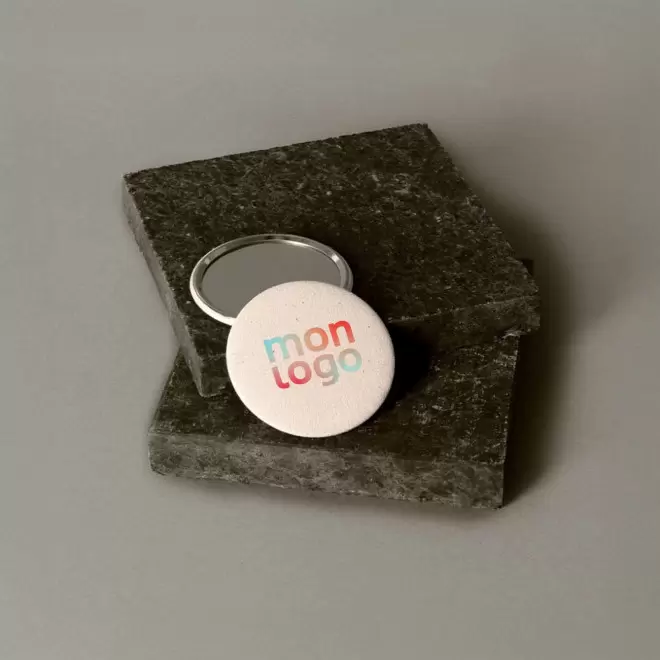 MIROIR ROND FINITION COTON PERSONNALISE 'GLADIS'