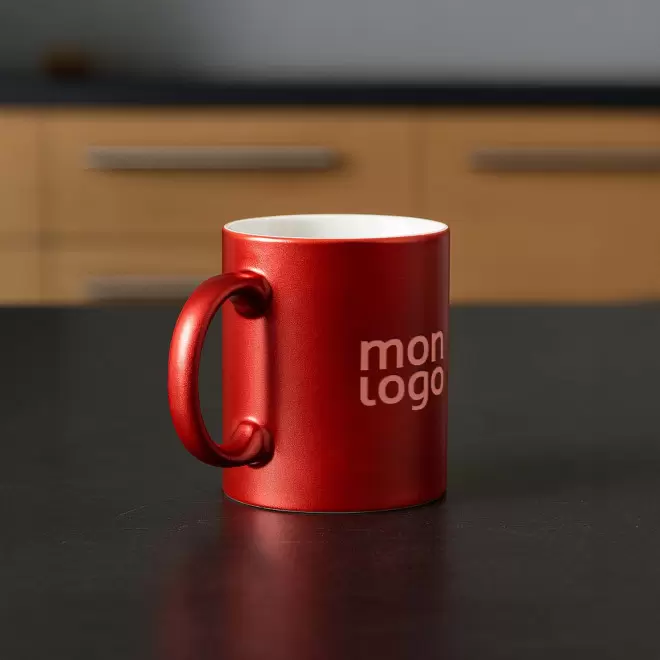 MUG EN CERAMIQUE PERSONNALISE NACRE 350ML 'GLIMT'