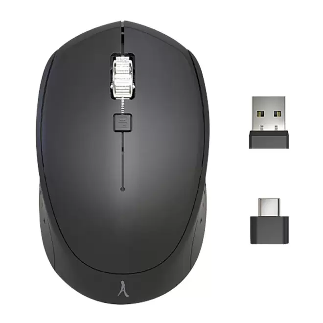 SOURIS PERSONNALISÉE SANS FIL AKASHI® 'LINUX' - noir