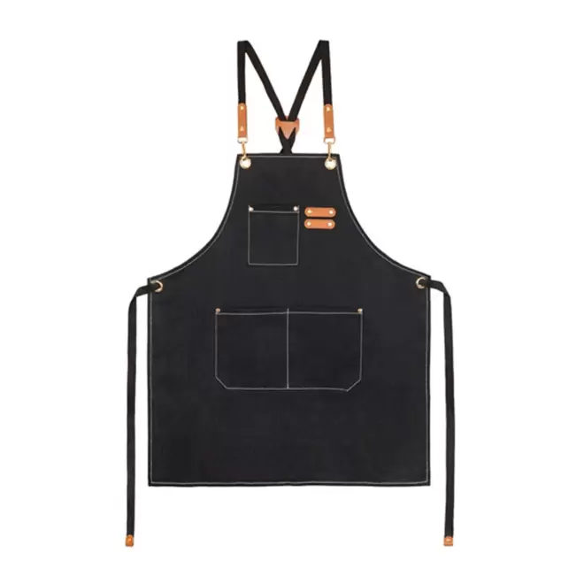 TABLIER BARISTA PERSONNALISE EN COTON 'BARICOOL' - noir