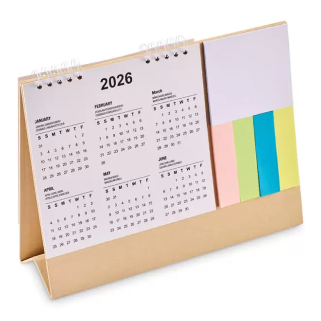 CALENDRIER BUREAU MEMO PERSONNALISE 'CABUMO' - beige