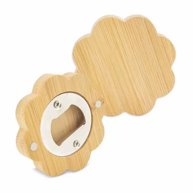 DÉCAPSULEUR MAGNÉTIQUE PERSONNALISÉ 'BOCK WOOD' - fleur