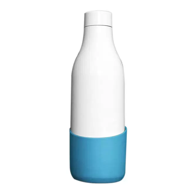 BOUTEILLE PERSONNALISABLE ISOTHERME 'OSTRAL' - blanc/turquoise