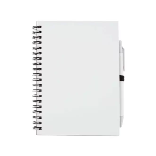 CARNET A SPIRALES PERSONNALISABLE 'CARLEY' NON LIGNE - blanc