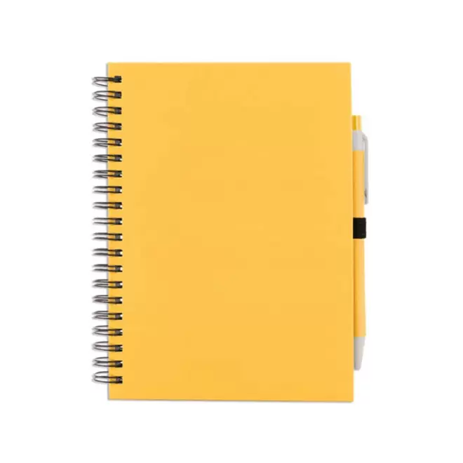CARNET A SPIRALES PERSONNALISABLE 'CARLEY' NON LIGNE - jaune