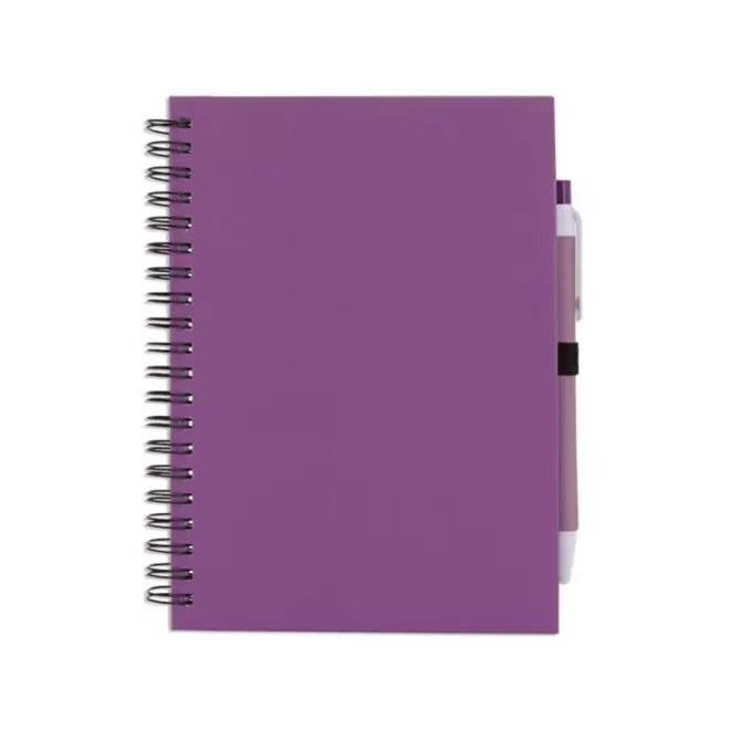 CARNET A SPIRALES PERSONNALISABLE 'CARLEY' NON LIGNE - violet