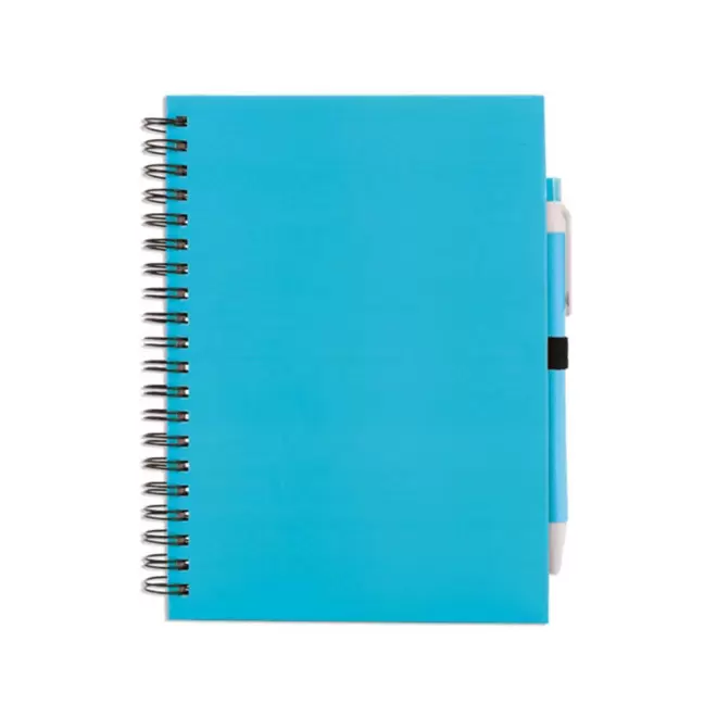 CARNET A SPIRALES PERSONNALISABLE 'CARLEY' NON LIGNE - bleu ciel