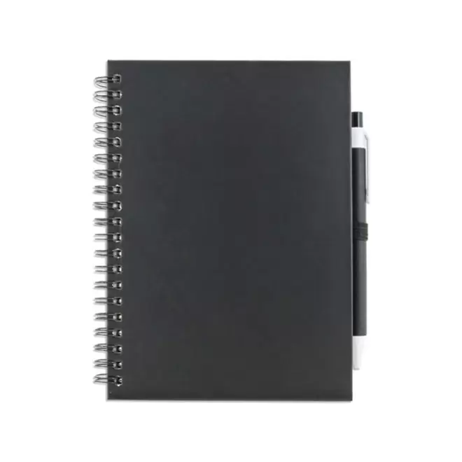 CARNET A SPIRALES PERSONNALISABLE 'CARLEY' NON LIGNE - noir