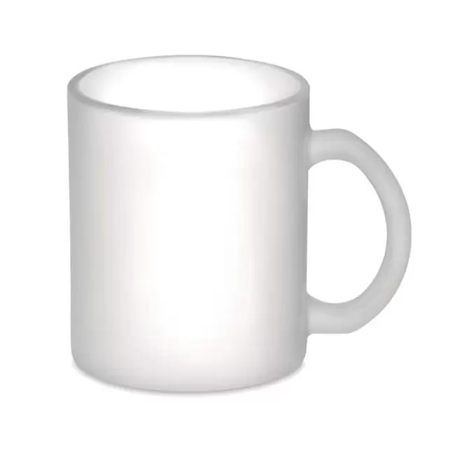 MUG EN VERRE PUBLICITAIRE 'SENSA FULL' - blanc givré