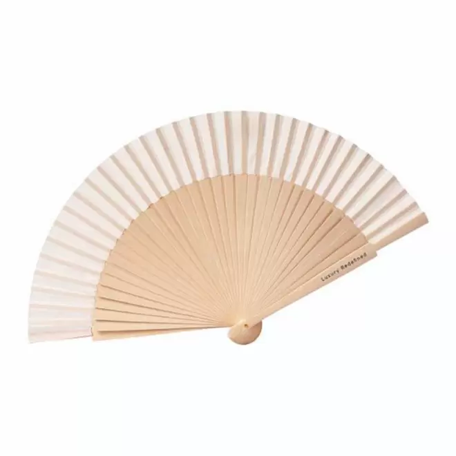 EVENTAIL EN BOIS PERSONALISABLE 'BARBIRA' - naturel