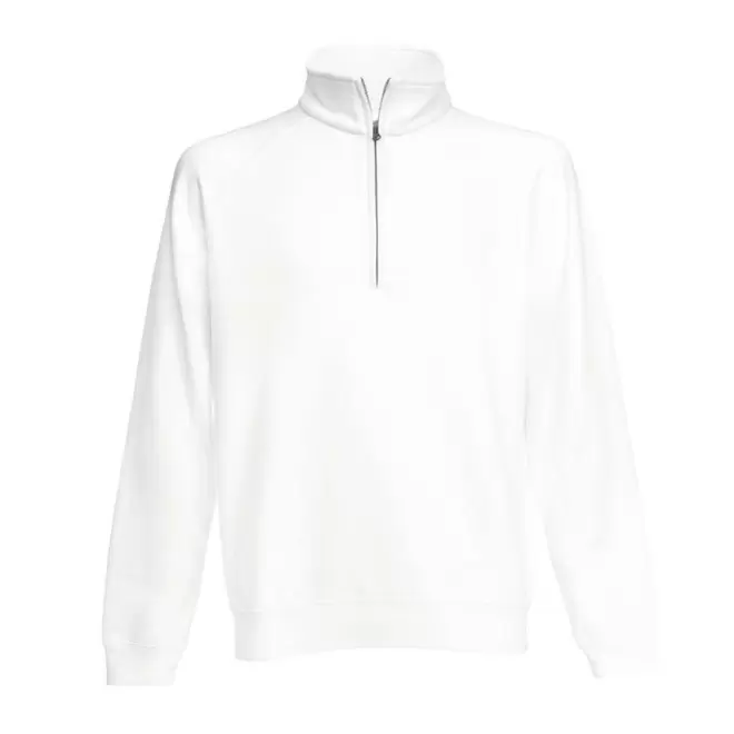 SWEAT PUBLICITAIRE COL ZIPPÉ 'GOLON' - blanc