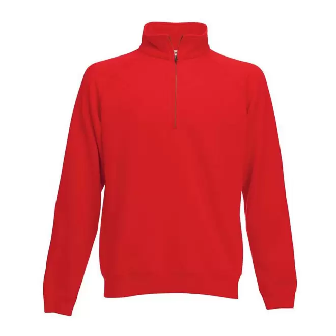 SWEAT PUBLICITAIRE COL ZIPPÉ 'GOLON' - rouge