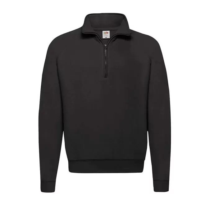 SWEAT PUBLICITAIRE COL ZIPPÉ 'GOLON' - noir