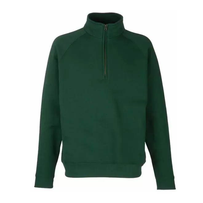 SWEAT PUBLICITAIRE COL ZIPPÉ 'GOLON' - vert bouteille