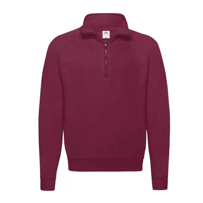 SWEAT PUBLICITAIRE COL ZIPPÉ 'GOLON' - bordeaux