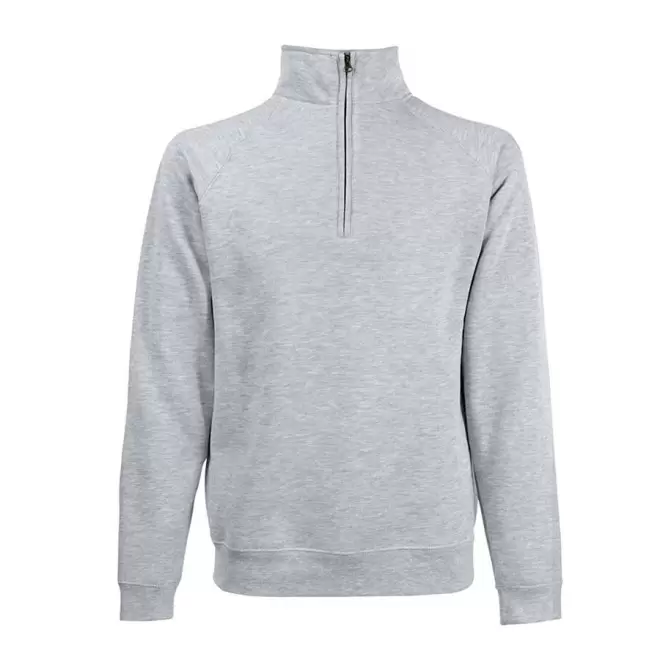 SWEAT PUBLICITAIRE COL ZIPPÉ 'GOLON' - gris