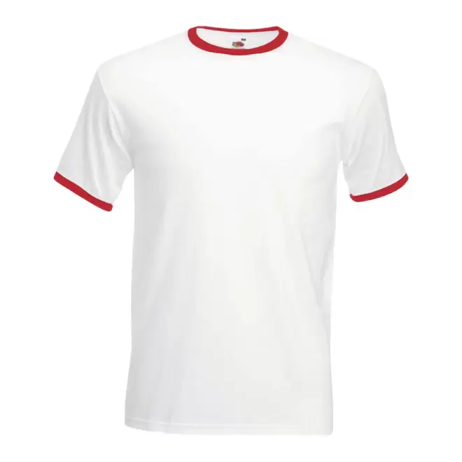 TEE-SHIRT BLANC PERSONNALISÉ 'JOHN' - blanc/rouge