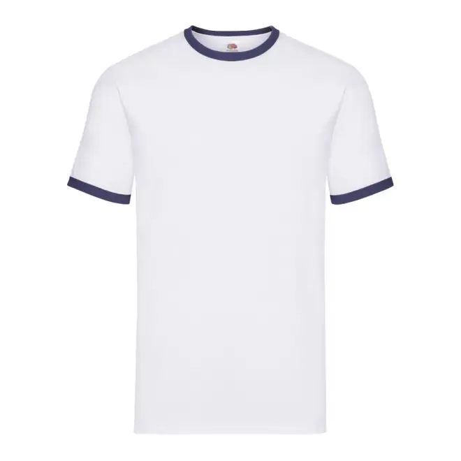 TEE-SHIRT BLANC PERSONNALISÉ 'JOHN' - blanc/marine