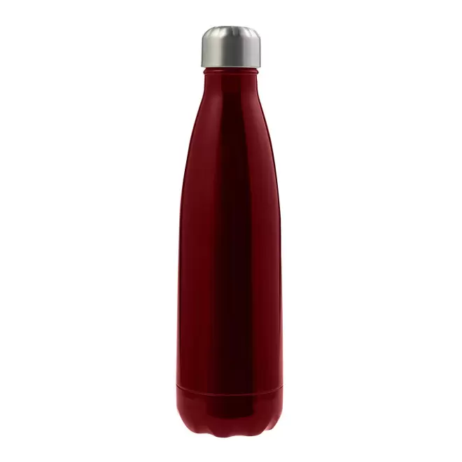 BOUTEILLE EN INOX 650ML PERSONNALISABLE 'BROUDO BRILLANT' - rouge