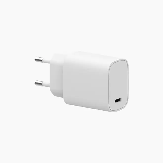 PRISE SECTEUR 20W PERSONNALISABLE 'BOLT' - blanc