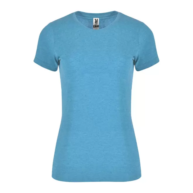 TEE-SHIRT PUBLICITAIRE FEMME 'ALI' - turquoise chiné