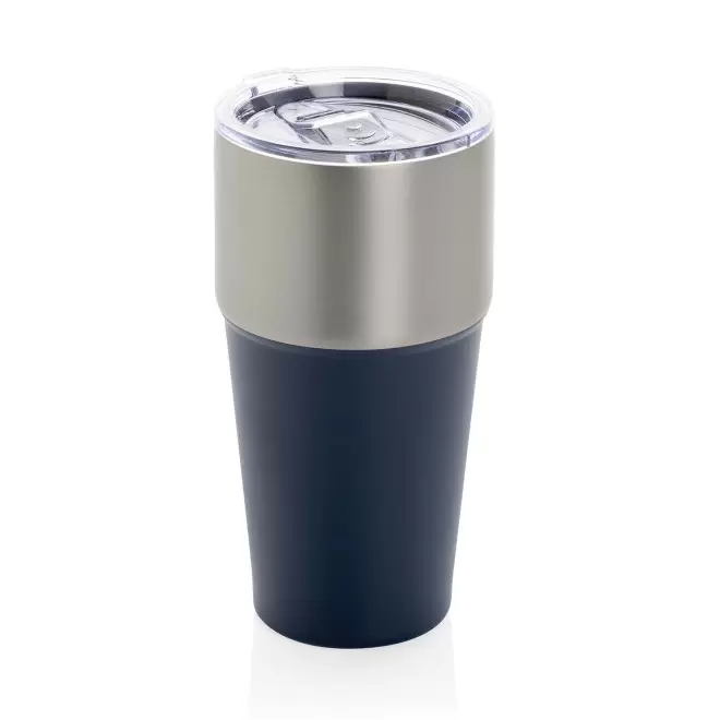 MUG ISOTHERME PERSONNALISABLE ACIER RECYCLE 500ML 'WESIGN' - bleu marine
